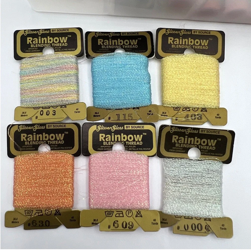Metallic Embroidery Thread Lot Kreinik Madeira Glissen Gloss DMC 70+ Pieces